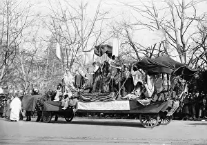 Float: A parade float passing the U.S. Capitol during