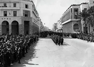 Afrika: Parade of German troops in Tripoli, 1941
