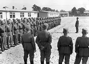 Commissioned: Parade ground drill at a unit of the Wehrmacht