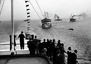 Steamships: Parade of Lake Constance's fleet, 1937