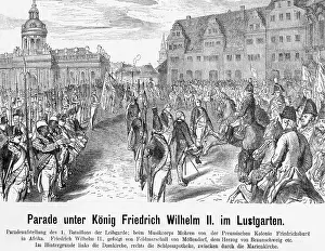 1790: Parade in the Lustgarten in Berlin, around 1790