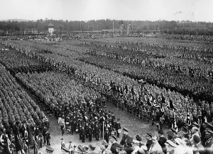 Ralley: Parade on the Nazi ralley grounds, 1933