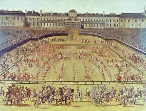 Coachs: Parade organized by Louis XIV in the courtyard
