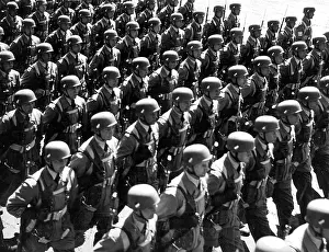 Prance: Parade of paratroopers in Berlin