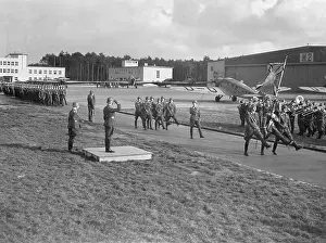 Ensigns: Parade of pilots in training in Berlin - Gatow, 1937