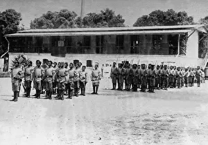 Drummers: Parade of the protection force in Cameroon, 1903