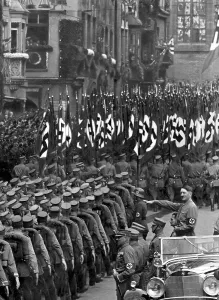 Nurembergs: Parade of SA units in front of Adolf Hitler, Nuremberg