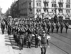 Drummers: Parade of Scherl employees on the 1st of May, 1937