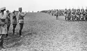 Recognized: Parade of Ukrainian troops in front of Austrian officers