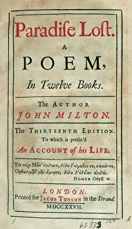 Milton: Paradise Lost by John Milton (1608-1674)