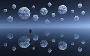 Universe: Parallel worlds existing in a multi-dimensional universe
