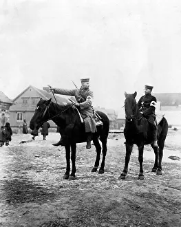 Accomodation: Paramedics on horseback at the eastern front, 1915