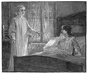 Alarming: Paranormal: phantom at woman's bedside, 1883