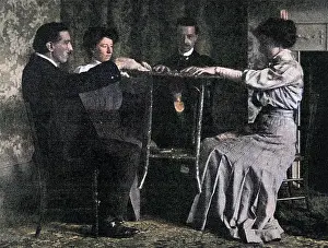 Exposes: Paranormal: William S. Marriott simulates table lifting