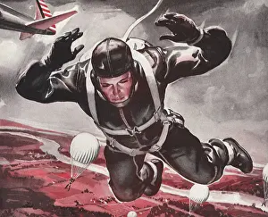 Warlike: Paratrooper descending into Enemy Territory