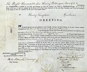 Appointment: Parchment commission, 2nd Lieutenant Henry Vaughan
