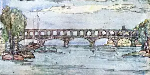 Jessie M King: PARIS/BRIDGE/BERCY 1912