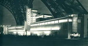 Paris Expo 1937, The Press Pavilion At Night