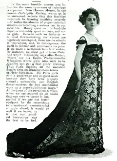 Satin: Paris fashion, Empire robe of straw-coloured satin