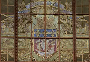Haussmann: Paris glazing, Hall, Societe Generale, Paris, France