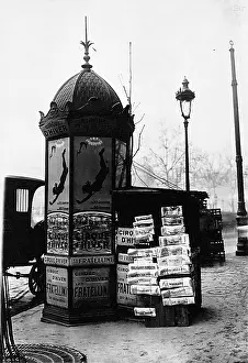 Newsstand: Paris newsstand with advertising posters