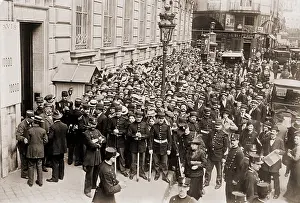 Depressions: Paris police hold back a crowd making a ?