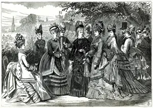 Bustles: Paris Spring fashions 1874