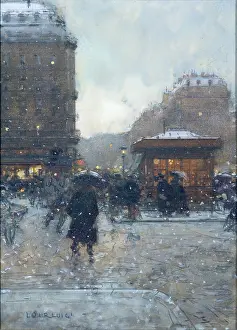 Neige: Paris street scene in the snow