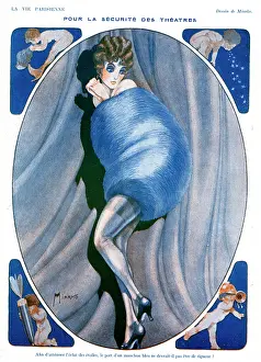 Sleeve: Paris theatre security, wearing a blue covering