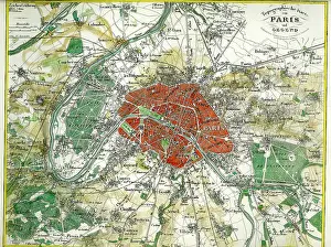 Karte: Paris - Topographische Karte