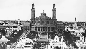 Trocadero: Paris Trocadero from the Eiffel Tower early 1900s