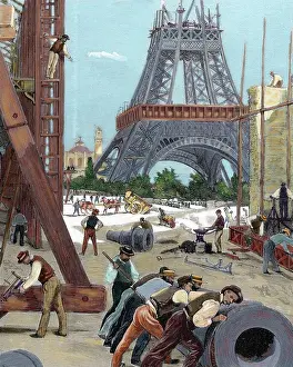 Laborer: Paris. Universal Exhibition of 1889. Construction of the Eif