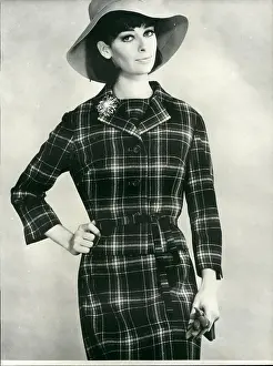 Ravishing: Parisian model in Scottish style spring outfit