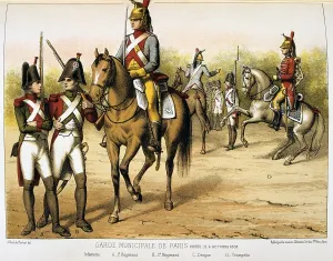 Histoire: Parisian Municipal Guard, created 1802. From