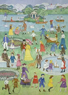 Kites: In the Park ' Edwardian scene
