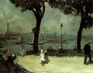 Glackens: Park on the River