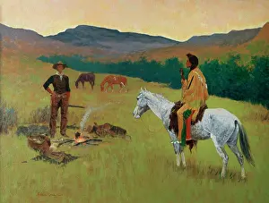 Discuss: The Parley, 1903, by Frederic Remington (1861-1909)