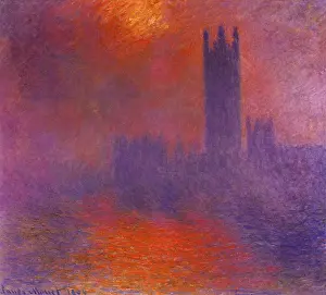 Londons: Parliament in Fog, by Monet