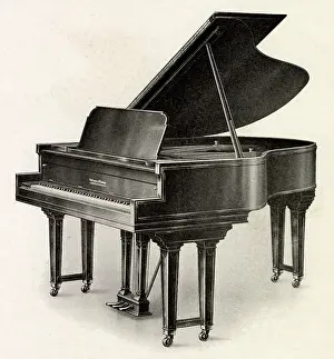 Mahogany: Parlor Grand Piano