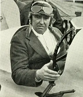 Parry: Parry Thomas, motor racing driver, at the wheel of Babs