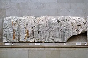 Parthenon: Parthenon. East frieze. Girls walking in procession with jug