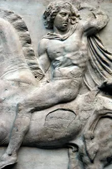 Parthenon: Parthenon. Marshal looking towards the horseman who overtake