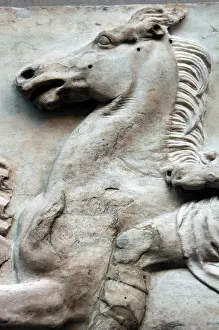Parthenon: Parthenon. Marshal looking towards the horseman who overtake