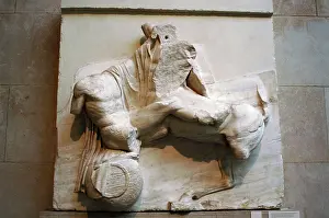 Parthenon: Parthenon. Metope IX. Lapith fighting with a centaur and rol
