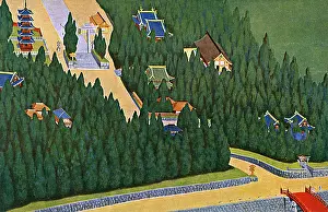 Palatial: Partial View of a Japanese Imperial Palatial Complex