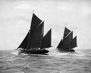 Regatta: Participants of the Brixham Regatta, 1938