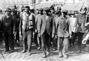 Escorted: Partisans on their way to war court, 1914