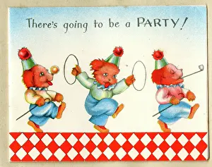Hoop: Party Invitation Card, Three Dogs