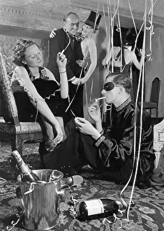 Swags: Party scene with champagne and swags