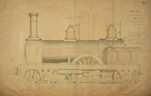 Hackworth: Passenger engine, side elevation